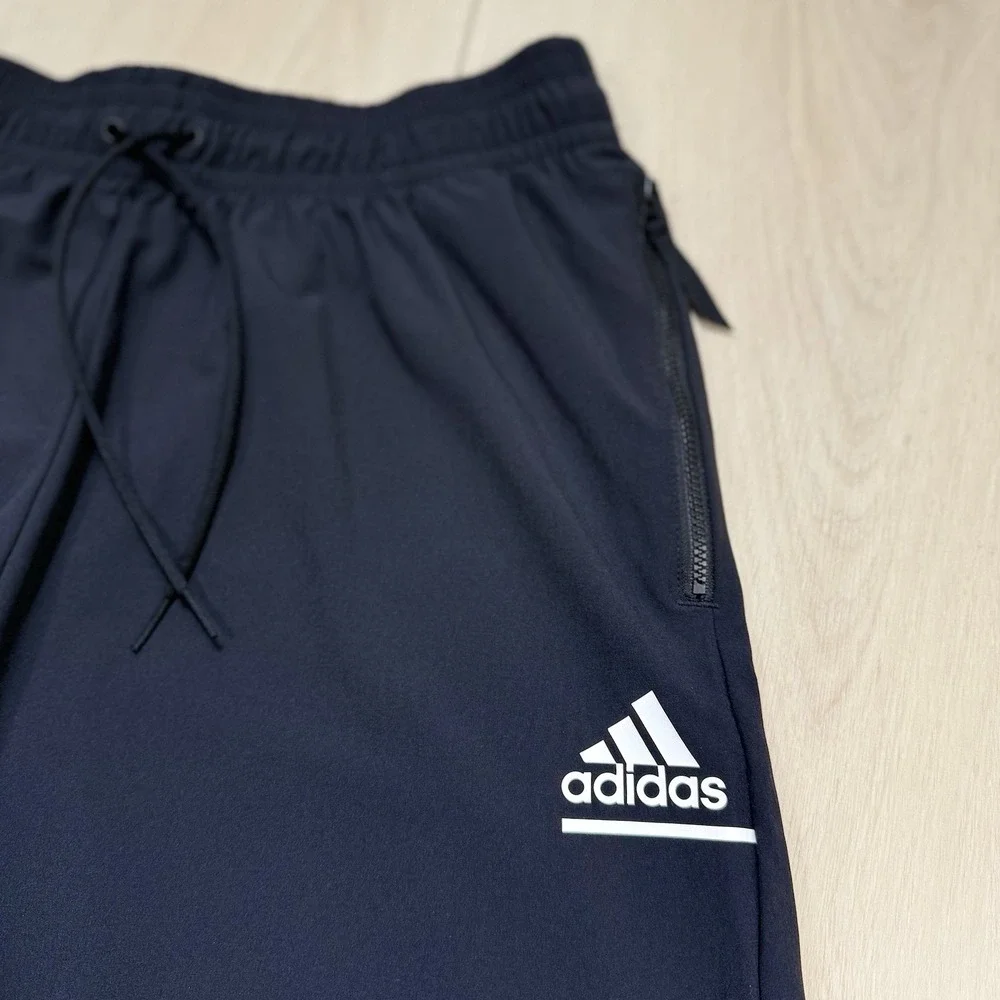 Adidas ZNE Tapered Track Pants Men's M Black Nylon Blend Zip‎ Pockets Athletic